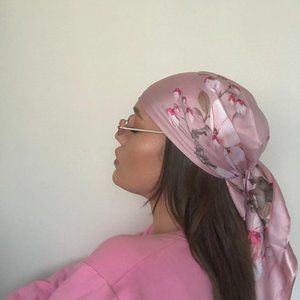 Women's  Satin Square Silk Like Hair Scarves and Wraps Headscarf 35"